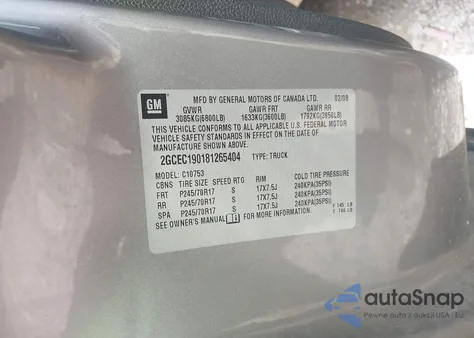 2008 Chevrolet Silverado 1500 Lt1 from USA, damaged, VIN 2GCEC190181265404